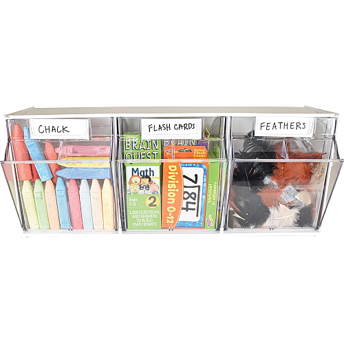 deflecto Tilt Bin Interlocking Multi-Bin Storage Organizer (20303OP)