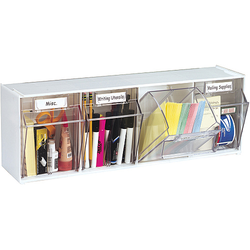 deflecto Tilt Bin Interlocking Multi-Bin Storage Organizer (20403OP)