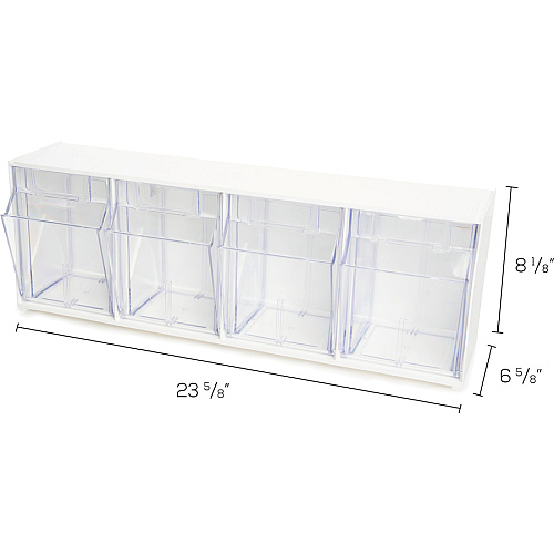 deflecto Tilt Bin Interlocking Multi-Bin Storage Organizer (20403OP)