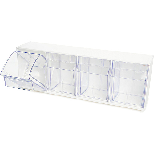 deflecto Tilt Bin Interlocking Multi-Bin Storage Organizer (20403OP)