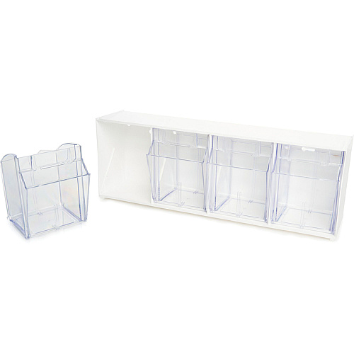 deflecto Tilt Bin Interlocking Multi-Bin Storage Organizer (20403OP)