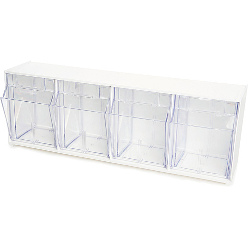deflecto Tilt Bin Interlocking Multi-Bin Storage Organizer (20403OP)