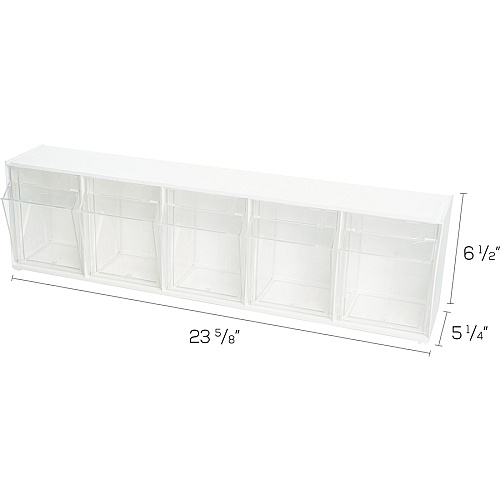 deflecto Tilt Bin Interlocking Multi-Bin Storage Organizer (20503OP)