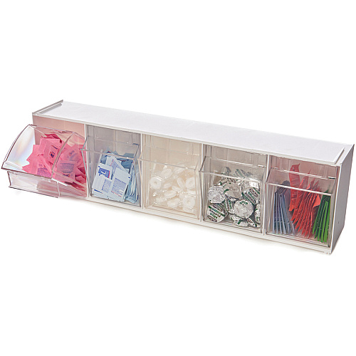 deflecto Tilt Bin Interlocking Multi-Bin Storage Organizer (20503OP)