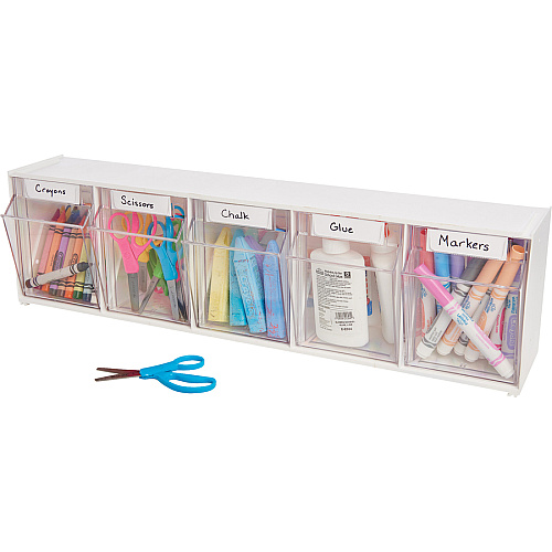 deflecto Tilt Bin Interlocking Multi-Bin Storage Organizer (20503OP)