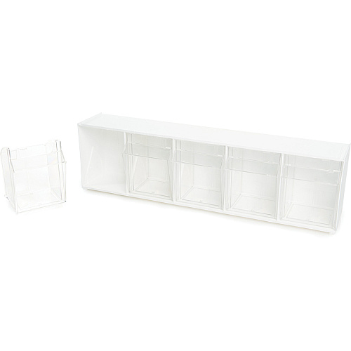 deflecto Tilt Bin Interlocking Multi-Bin Storage Organizer (20503OP)