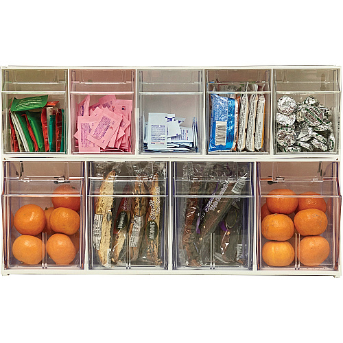 deflecto Tilt Bin Interlocking Multi-Bin Storage Organizer (20503OP)