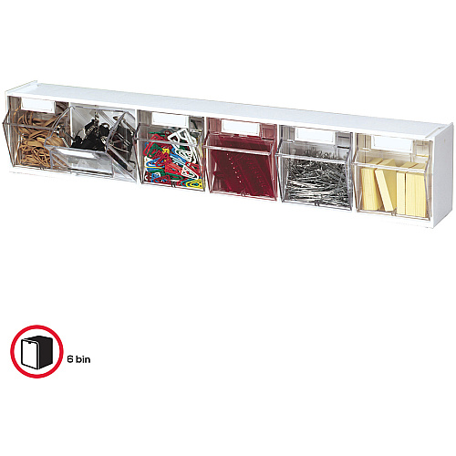 deflecto Tilt Bin Interlocking Multi-Bin Storage Organizer (20603OP)