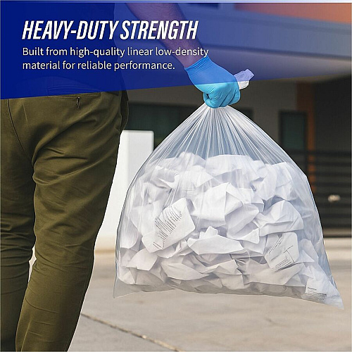 Genuine Joe Clear Trash Can Liners (01010)