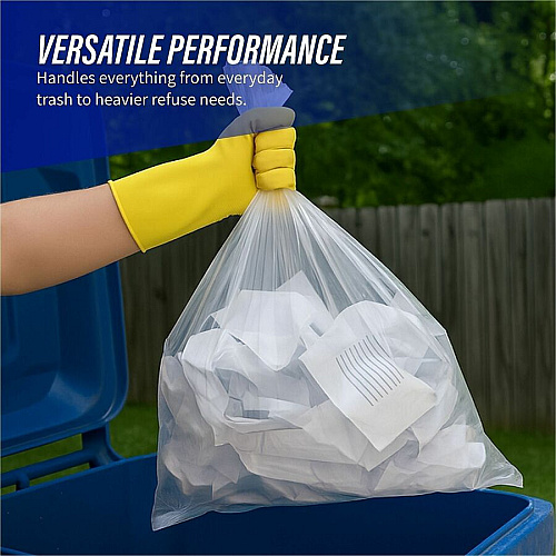 Genuine Joe Clear Trash Can Liners (01010)