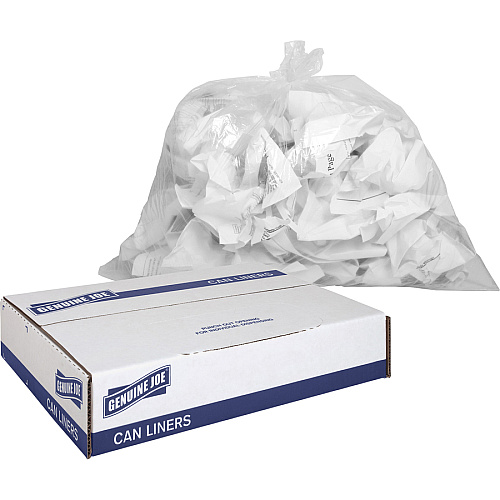 Genuine Joe Clear Trash Can Liners (01010)