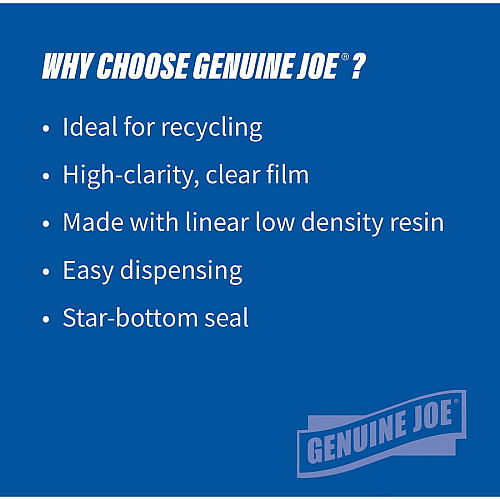 Genuine Joe Clear Trash Can Liners (01011)