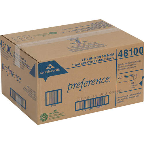Georgia-Pacific Preference Flat Box Facial Tissue
