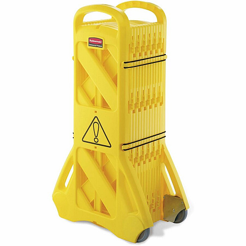 Rubbermaid Commercial Foldable Mobile Caution Barrier (9S1100YW)