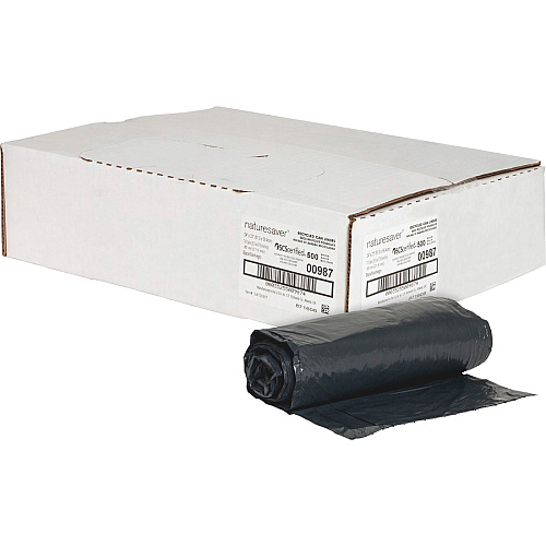 Nature Saver Black Low-density Recycled Can Liners (00987)