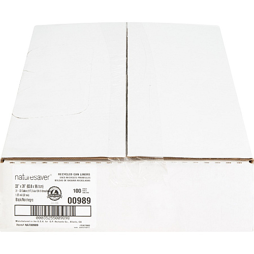 Nature Saver Black Low-density Recycled Can Liners (00989)