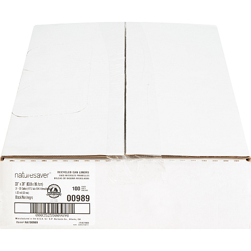 Nature Saver Black Low-density Recycled Can Liners (00989)