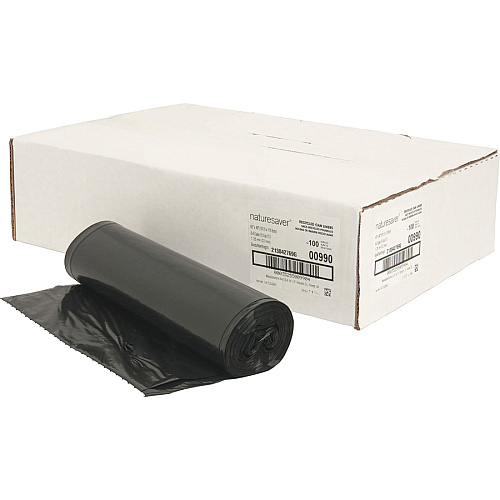 Nature Saver Black Low-density Recycled Can Liners (00990)