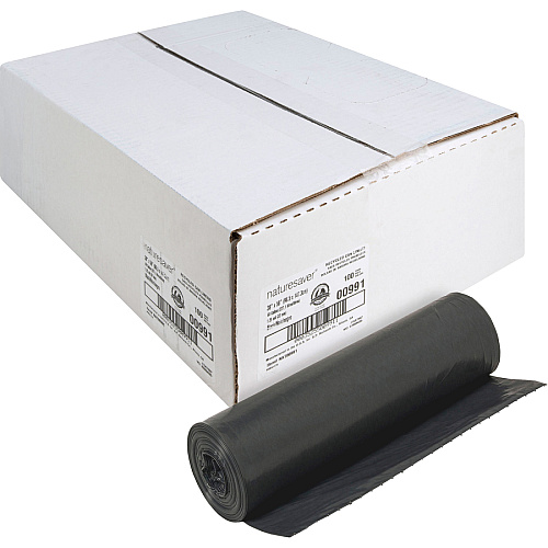 Nature Saver Black Low-density Recycled Can Liners (00991)