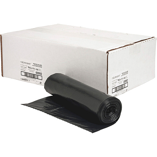 Nature Saver Black Low-density Recycled Can Liners (00992)