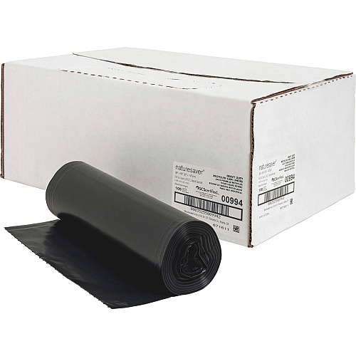 Nature Saver Black Low-density Recycled Can Liners (00994)