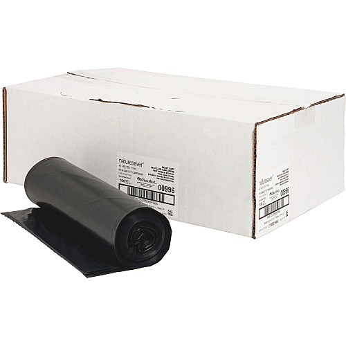 Nature Saver Black Low-density Recycled Can Liners (00996)