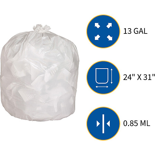 Genuine Joe Heavy-Duty Tall Kitchen Trash Bags (02312)