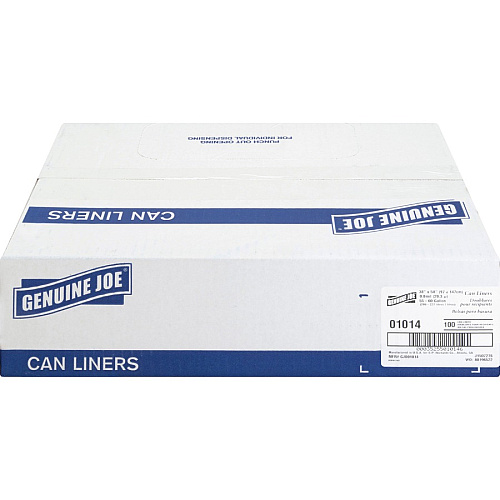 Genuine Joe Clear Trash Can Liners (01014)