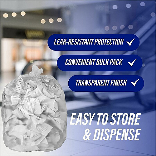 Genuine Joe Clear Trash Can Liners (01016)