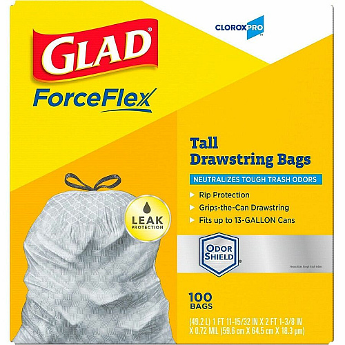 CloroxPro™ Glad ForceFlex Tall Kitchen Drawstring Trash Bags (70427)