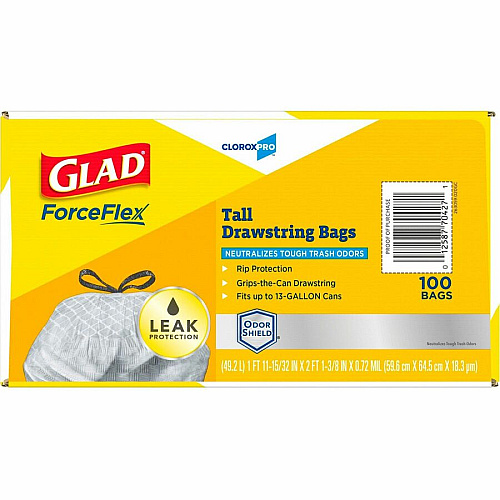 CloroxPro™ Glad ForceFlex Tall Kitchen Drawstring Trash Bags (70427)
