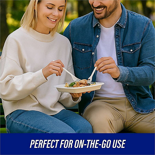 Genuine Joe Heavyweight White Plastic Forks (0010430)