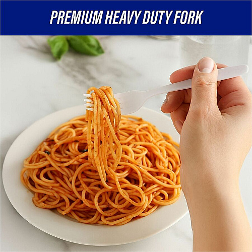 Genuine Joe Heavyweight White Plastic Forks (0010430)