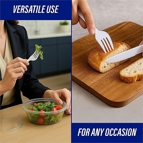 Genuine Joe Heavyweight White Plastic Forks (0010430)