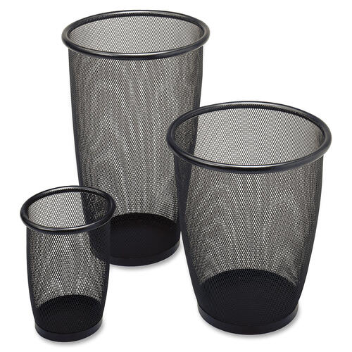 Safco Round Mesh Wastebaskets (9716BL)
