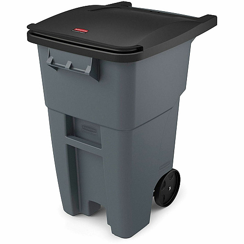 Rubbermaid Commercial Brute Rollout Container with Lid (9W2700GRAY)