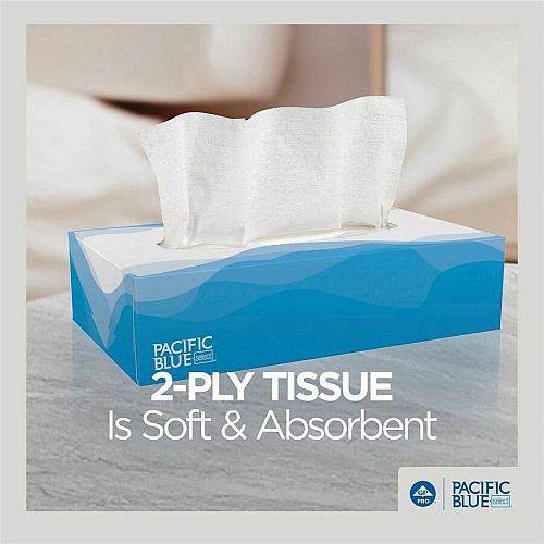 Pacific Blue Select Facial Tissue by GP Pro - Flat Box (48100)