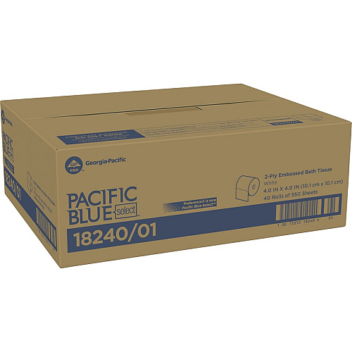 Pacific Blue Select Standard-Roll Embossed Toilet Paper (1824001)