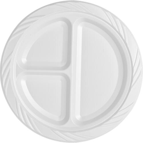 Genuine Joe 3-section Plastic Plates (GJO10425)