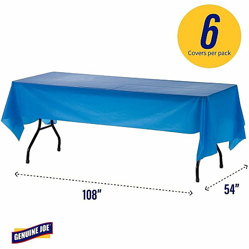 Genuine Joe Plastic Rectangular Table Covers (10325)