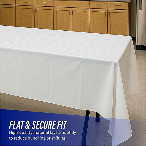 Genuine Joe Plastic Rectangular Table Covers (10328)