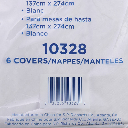 Genuine Joe Plastic Rectangular Table Covers (10328)