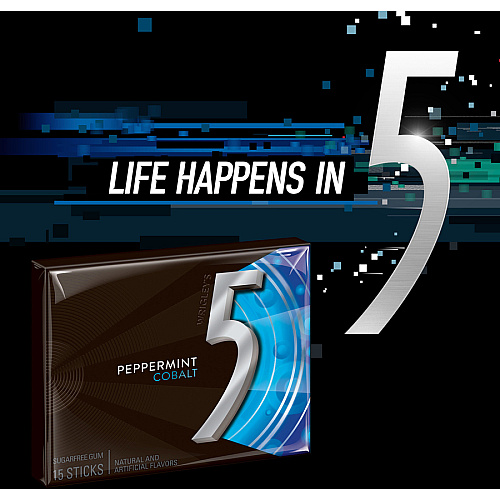 5 Gum Cobalt 5 Peppermint Sugar-free Gum (21265)