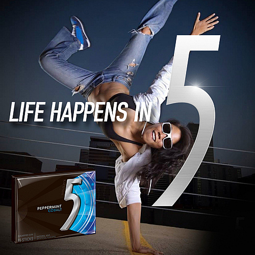 5 Gum Cobalt 5 Peppermint Sugar-free Gum (21265)