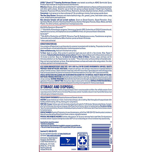 Lysol I.C. Foam Disinfectant (95524)