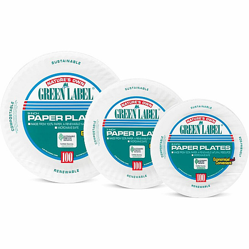Green Label 6" Green Label Economy Paper Plates (PP6GRE)