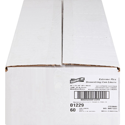 Genuine Joe Flexible Drawstring Trash Can Liners (01229)