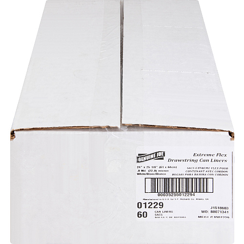 Genuine Joe Flexible Drawstring Trash Can Liners (01229)