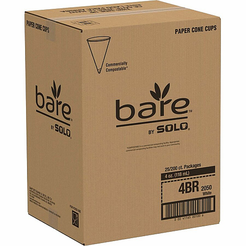 SOLO Eco-Forward 4 oz Treated Paper Cone Water Cups (4BR2050CT)