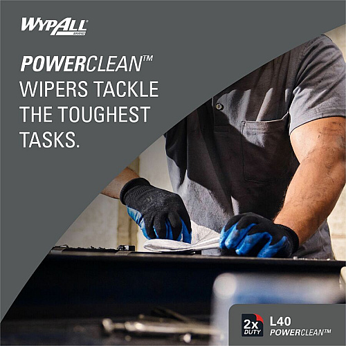 Wypall PowerClean L40 Extra Absorbent Towels (05701)